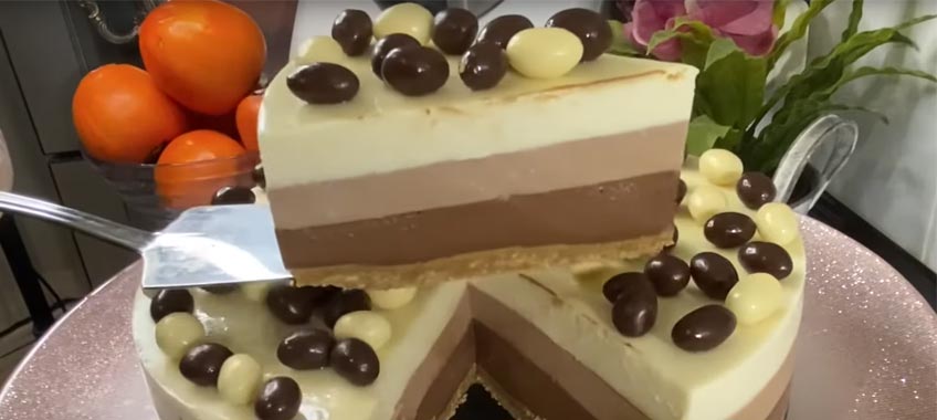 Tarta tres chocolates