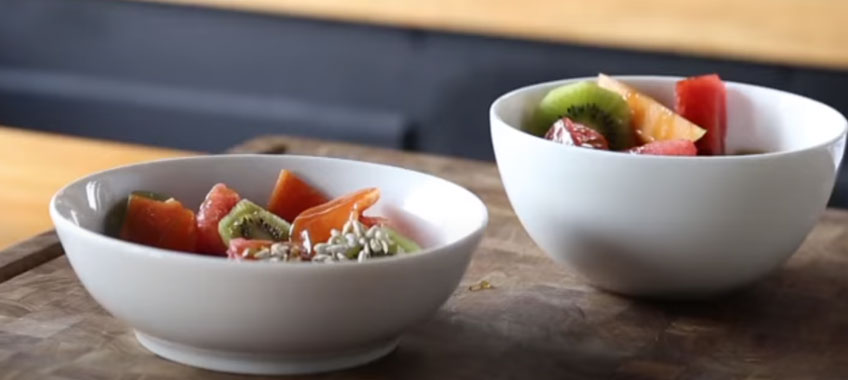 Ensalada de frutas con yogur